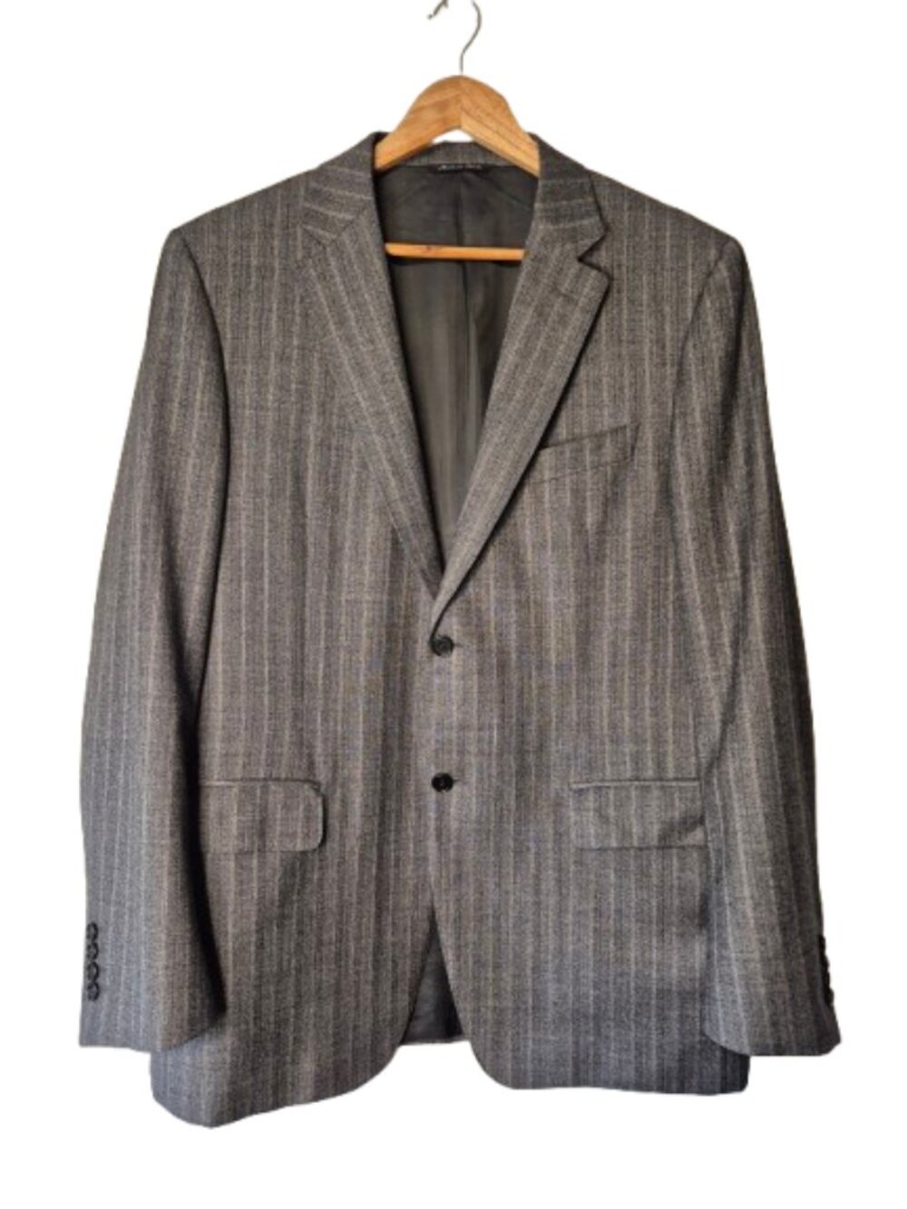 Canali Holt Renfrew Grey Striped Blazer Sports Jacket Size IT 54/US 44